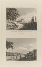 A. Junction of Broadway and the Bowery; B. Bay and Harbour of New York.