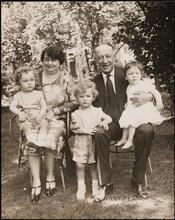 [Al Smith with his wife (neé Catherine Dunn) and three of their grandchildren.]