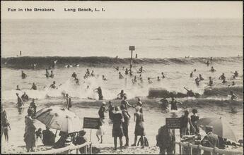 Fun in the Breakers.  Long Beach, L.I.