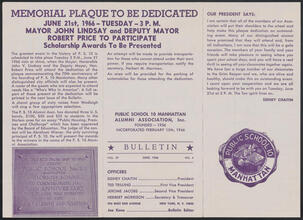 Public School 10 Manhattan Alumni Association Bulletin