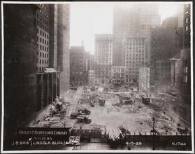 42nd St. Side [Lincoln Building construction.]