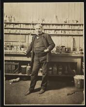 Portrait, Thomas Edison in His Laboratory, His Wife and Son.