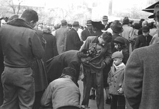 Untitled [Woman and children looking down, Union Square]