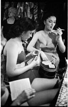 Show Girl [Rosemary Williams playing cards in the dressing room.]