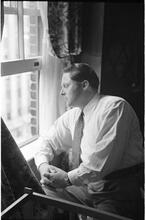 Christopher Lynch [Christopher Lynch, Irish tenor, looking out a window.]
