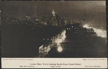 Lower New York looking South from Canal Street