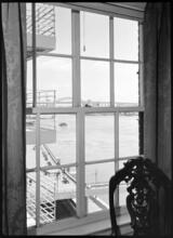 [Hell Gate Bridge from window.]