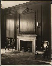 [Interior, mantel.]