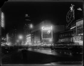 Times Sq. So. at night