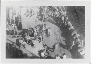 [Crew on deck of ship.]