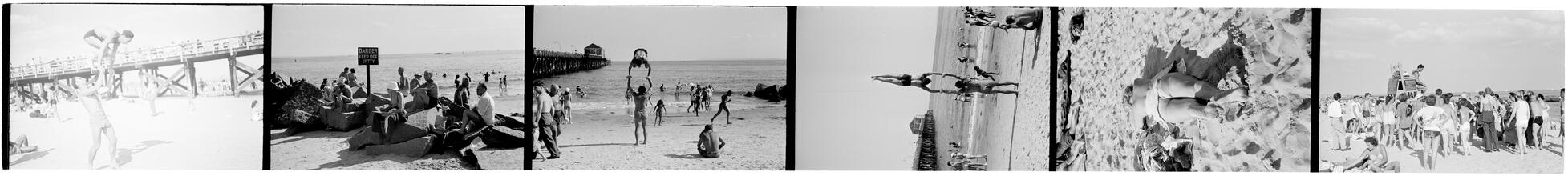 [Coney Island beach scenes.]