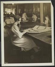N. Y. Asso. for the Blind, Interior, Girl Crocheting Rug.