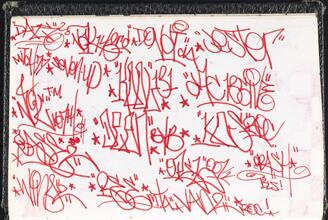 [Tagged page in Daze's black book.]