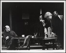 [Michael McGuire as Father Frank Mozian, Ken Howard as Paul Reese, and Pat Hingle as Joseph Dobbs in "Child's Play".]