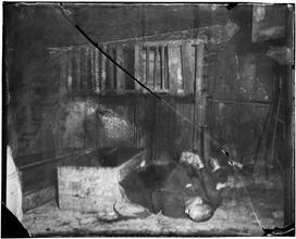 A Tramp's nest in Ludlow Street.