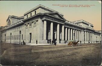 Pennsylvania Station, New York City, View of Southern Corner.