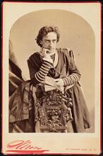[Edwin Booth in the title role of "Hamlet".]