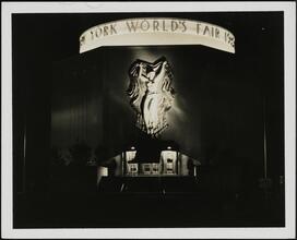 [New York World's Fair. Administration Building, night view.]