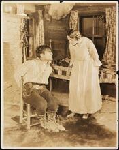 [Glenn Anders as Andy Lowry and Margaret Borough as Jude Lowry in "Hell-bent Fer Heaven".]