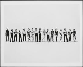 [Performers in "A Chorus Line".]