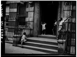 Boys On Apartment Stoop, Harlem.