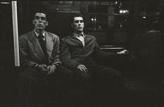 Walter Cartier, Prizefighter of Greenwich Village [Walter and Vincent Cartier on the subway.]