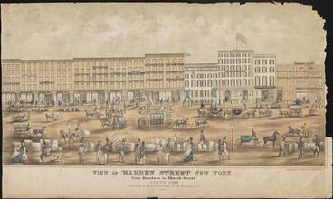 View of Warren Street New York from Broadway to Church Street, North Side