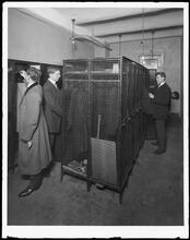 Franklin Street and Greenwich Street. B. Fischer and Co. Factory, men's lockers.