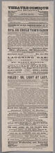 The week commencing Monday, October 7, John F. Poole's new drama, entitled "Eva; or, Uncle Tom's Cabin"