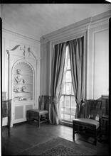 William Ziegler [residence]. Detail dining room cupboard and window.