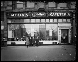 East 23rd Street, near Broadway. The Cadillac Cafeteria, exterior.