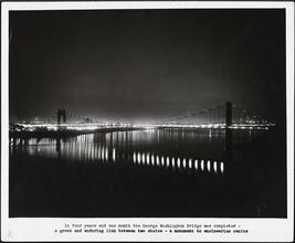 [George Washington Bridge at night.]