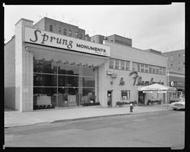 Queens Boulevard. Sprung Monuments Building.