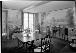 Mrs. R. Eldridge [residence]. Dining room toward windows.