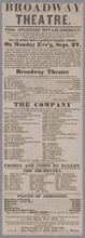 Broadway Theatre. This splendid establishment will be opened with a carefully selected company on Monday evening, September 27