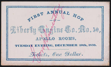 First Annual Hop of the Liberty Engine Co. No. 50