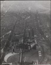 [Aerial view of City College and Amsterdam Avenue.]