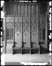 12th Street and 5th Avenue. First Presbyterian Church, view of chancel screen.