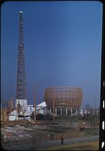 [Construction or demolition of the Trylon and Perisphere.]