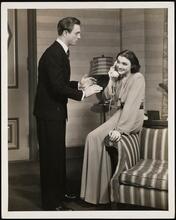 [Robert Flemyng as Makepeace Lovell and Katharine Cornell as Linda Easterbrook (Linda Paige) in "No Time for Comedy".]