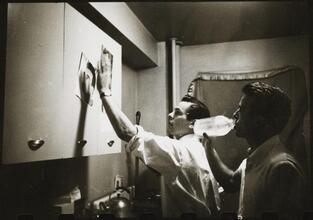 Montgomery Clift - Glamour Boy in Baggy Pants [Montgomery Clift and Kevin McCarthy developing photographs.]