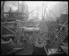 Woolworth Building, Looking West [Construction zone.]
