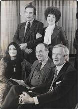 [Cast and crew members of "Carmelina".]