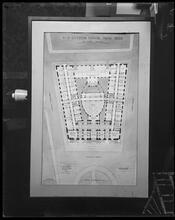 U.S. Custom House, rendering of first floor plan, dated 1/23/1900.