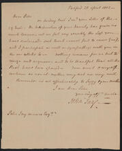 Letter from John Jay to Peter Jay Munro, April 28, 1802