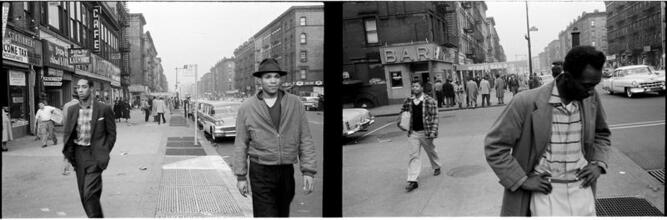 Changing New York [8th Avenue between 116th and 117th Streets.]