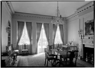 Richard Bernhard [residence]. Dining room to windows.