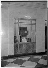 Bank of Manhattan Trust Co. Show case with relics.