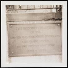 [The cemetery on 11th Street, east of 6th Avenue.]
