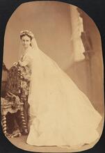 [Kate M. Bowne Kellinger in her wedding dress.]